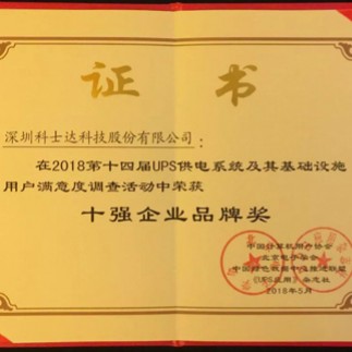 十强企业品牌奖